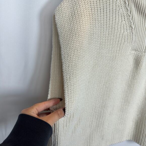 Maeve By Anthropologie Cream Knit Half Zip Vest One Size NWOT - Picture 6 of 10